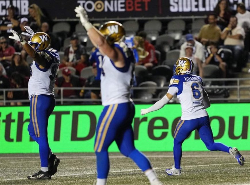 No Collaros or Kramdi for Winnipeg Blue Bombers matchup against Stampeders