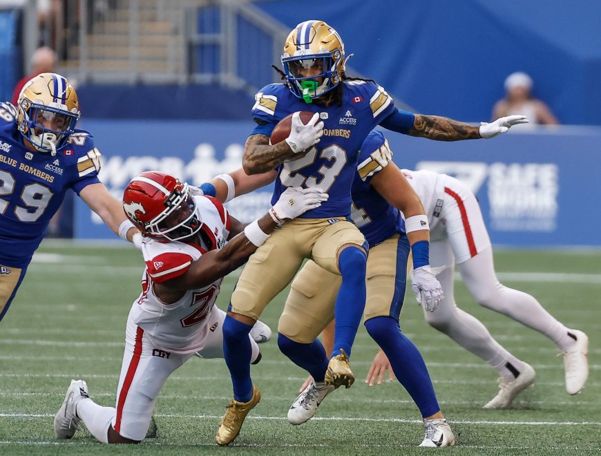 Stamps stomp sloppy Bombers in 52-30 victory ending Winnipeg’s win streak