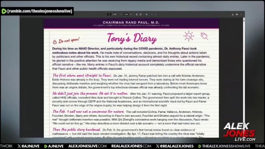 BOMBSHELL: Dr. Fauci’s Newly Released COVID Diaries Reveal His Obsession With Personal Fame While The Entire World Was Terrified From The Pandemic Hysteria That He Caused In The First Place!
