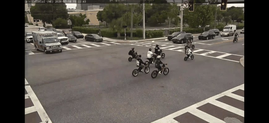 WATCH: E-bike teen takeover swarms downtown city streets blocking traffic, leading to charges
