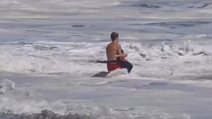 Teen Lifeguard Hailed As Hero For Rescuing Drowning Young Boy – Watch The Courageous Act Here!