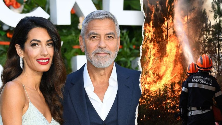 George and Amal Clooney evacuate France home as wildfires spread across Europe