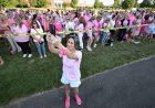 Hundreds of women in pink rally in support of Lindsay Clancy during trial