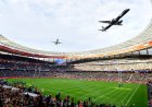 Footage of two planes stunning a rugby stadium with one of the wildest flyovers ever goes viral