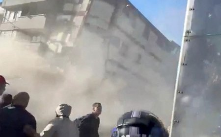 Colombia building collapses on camera as earthquake brings death, destruction
