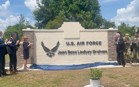 Pentagon Holds Ceremony Renaming Joint Base Charleston To Joint Base Graham In Memory Of Late Senator Lindsey Graham