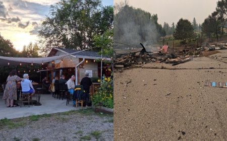 Before and after photos show home, music venue lost to B.C. wildfire