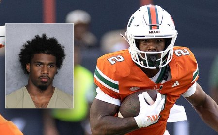 Miami running back Jordan Lyle arrested on felony aggravated fleeing charge in Broward County
