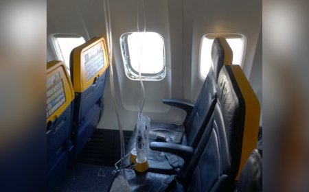 Ryanair jet’s window was broken by engine fragments before passenger sucked out
