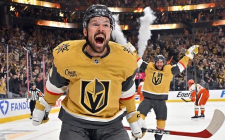 Vegas Golden Knights unveil quintessentially Sin City center ice design for 10th season