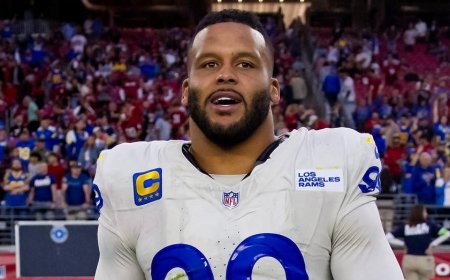 Coach Sean McVay on Aaron Donald return to the Los Angeles Rams: 'We are not at that point quite yet'