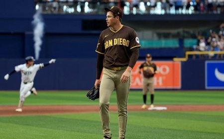 San Diego Padres swept by Rays after outfielder drops fly ball over the fence for a home run: WATCH