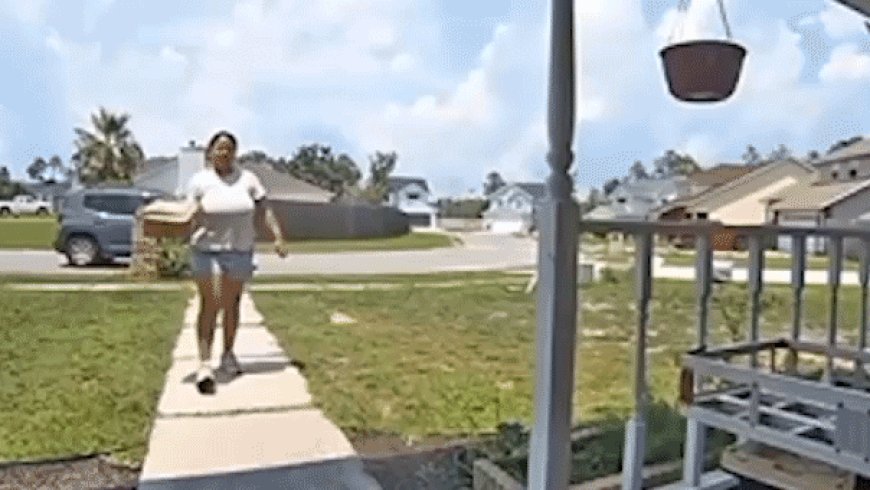 Amazon driver caught on video flinging customer’s package onto porch in infuriating delivery blunder
