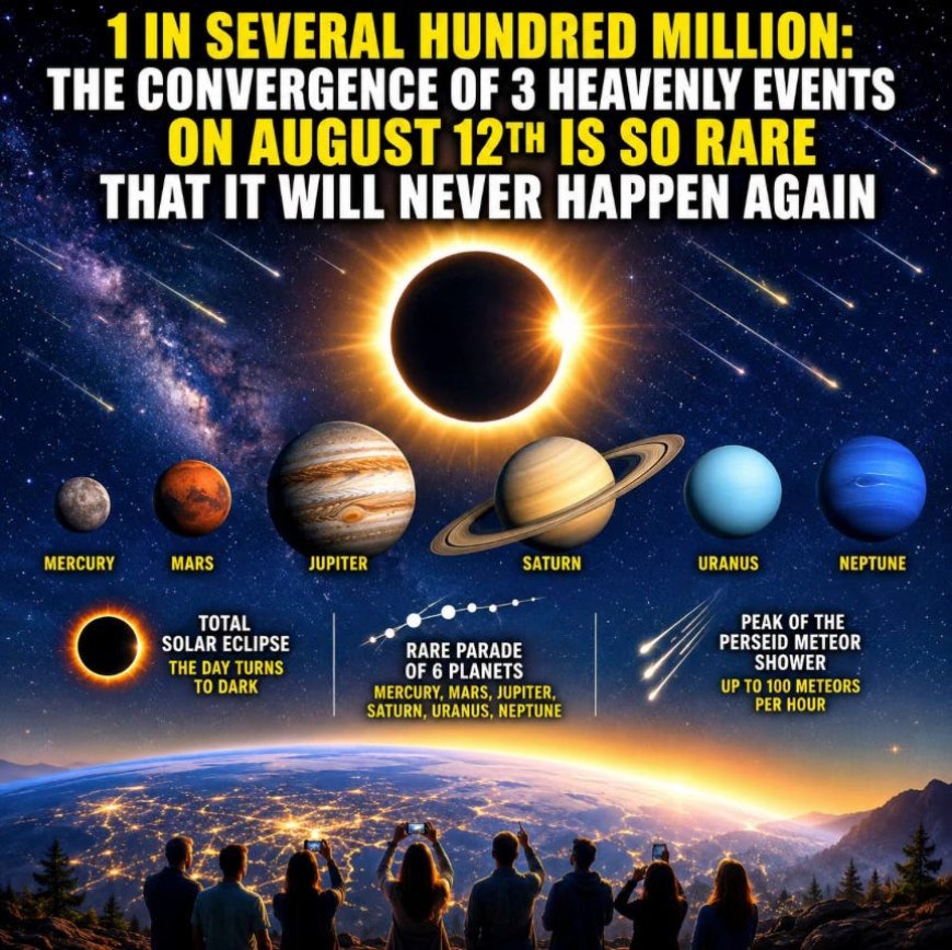 “1 In Several Hundred Million”: The Convergence Of 3 Heavenly Events On August 12th Is So Rare That It Will Never Happen Again