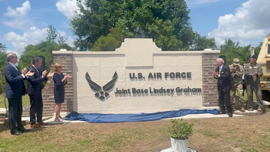 Pentagon Holds Ceremony Renaming Joint Base Charleston To Joint Base Graham In Memory Of Late Senator Lindsey Graham