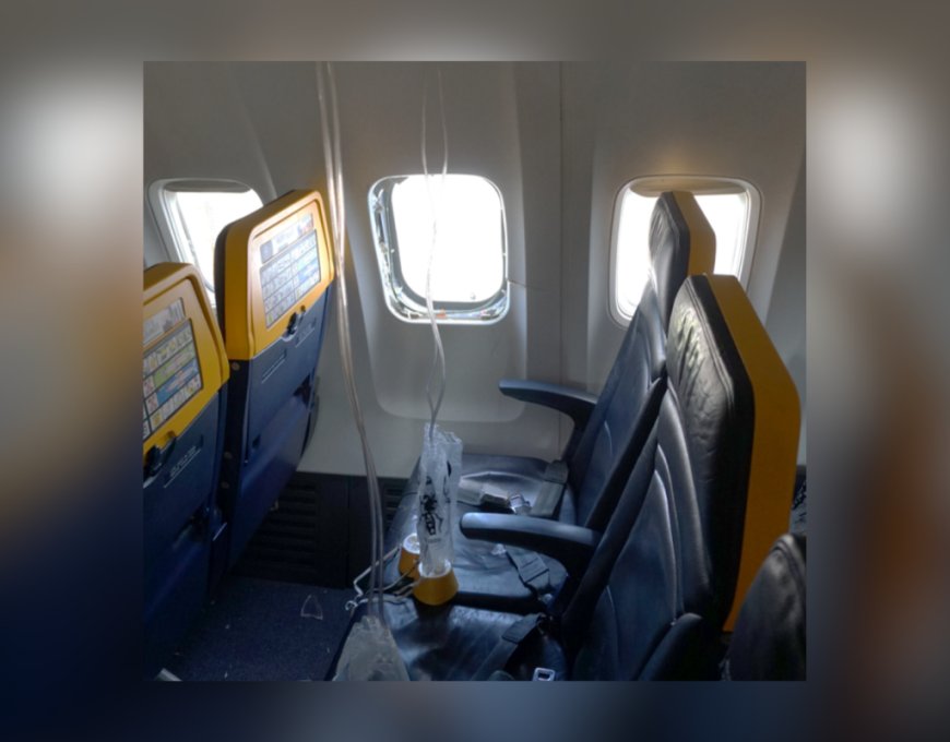 Ryanair jet’s window was broken by engine fragments before passenger sucked out