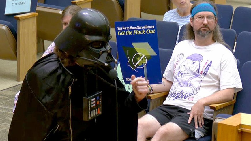 ‘Darth Vader’ uses dark side to mock controversial surveillance cameras: 'The emperor is a fan of Flock'