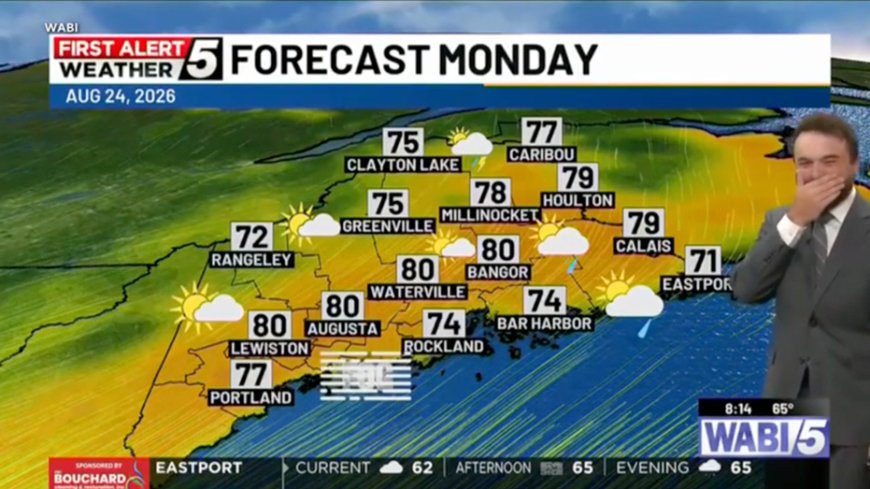 Maine meteorologist suffers giggle attack on live TV after prank backfires spectacularly