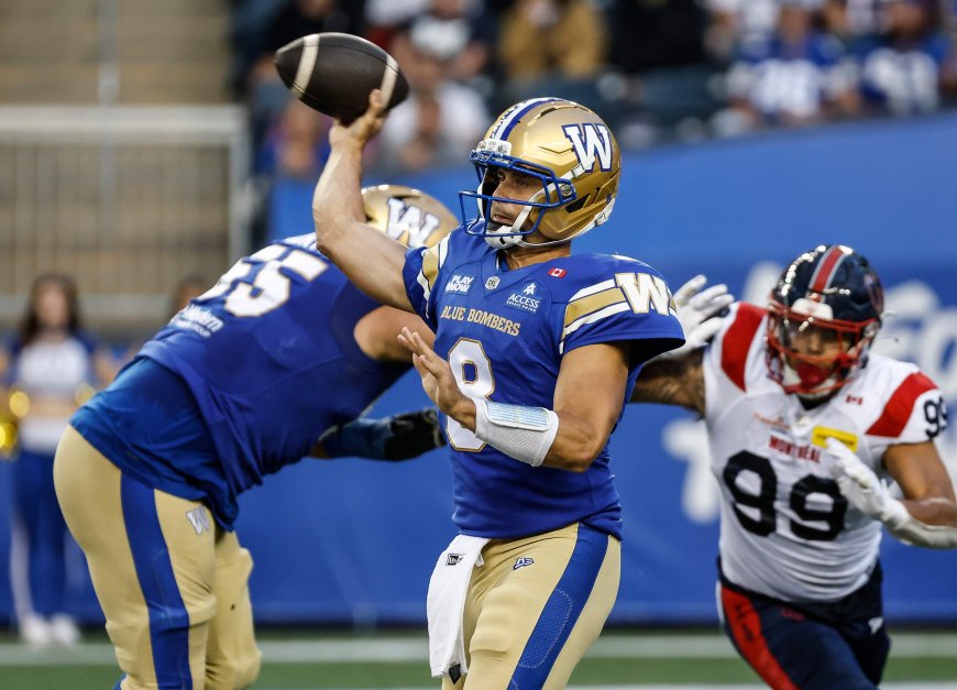 Winnipeg Blue Bombers offence shines in upset win over league-leading Alouettes