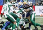 Blue Bombers pick ‘Riders apart in Banjo Bowl