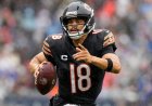 Bears quarterback Caleb Williams carted off at Soldier Field with apparent hamstring injury