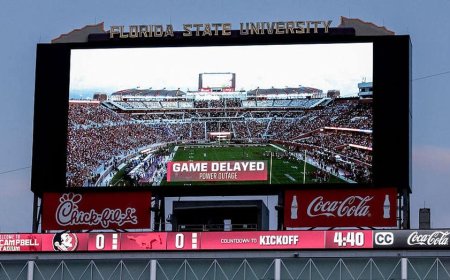 FSU-SMU game turns into old-school football after stadium power outage wipes out in-game communication