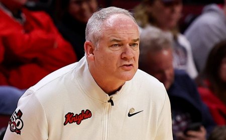 Rutgers basketball coach Steve Pikiell reveals that he has cancer, will be sidelined after successful surgery