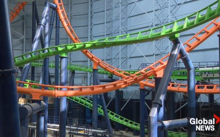 Galaxyland’s new Nerf roller-coaster nearly complete at West Edmonton Mall