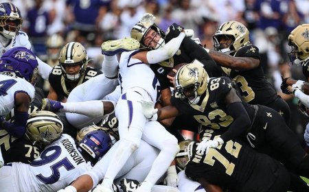 Saints' Tyler Shough scores go-ahead TD vs Ravens but NFL fans wonder whether the ball crossed the goal line