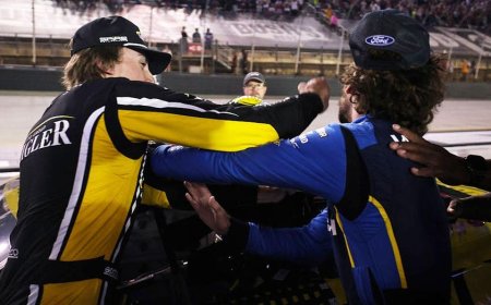 NASCAR wives make explosive claims after husbands brawl at Bristol & driver launches water bottle into scrum