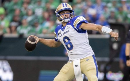 Winnipeg Blue Bombers QB Zach Collaros misses first practice back from bye week
