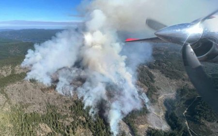 Mount Jack wildfire burning out of control on southern Vancouver Island