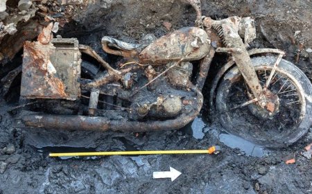 Mystery surrounds German soldiers found near mud-covered WWII motorcycle in Danube