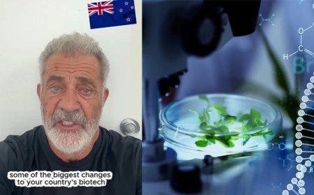 Actor Mel Gibson Urges New Zealand To Be Aware Of Gene Technology Laws That Could Affect Food Supply