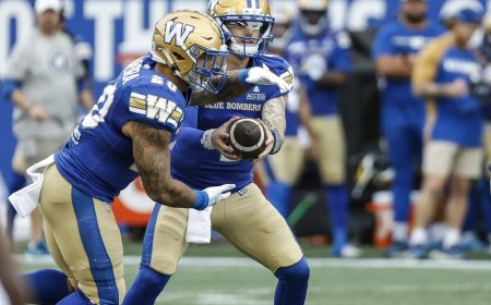 Winnipeg Blue Bombers turn to Brown at QB as they welcome Argonauts for crucial game