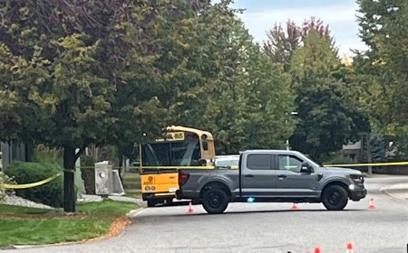 RCMP remind drivers to stop for school buses after two Kelowna students are struck by a vehicle