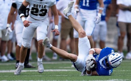 Behemoth high school football star slams defender to the ground like a ragdoll after interception