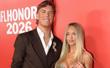 Jaxson Dart's girlfriend isn't letting the Giants quarterback's season-ending injury slow her down