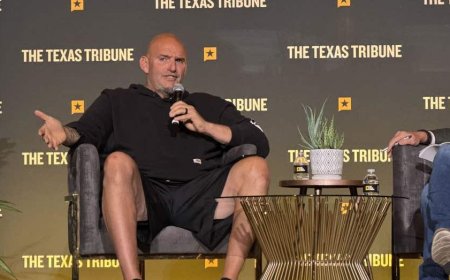 John Fetterman accidentally calls himself a 'lifelong Republican' at Texas Tribune Festival