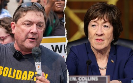 Dem Senate nominee breaks silence after Susan Collins' office was vandalized with vulgar message