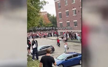 Thousands attend unruly Guelph homecoming street party as police investigate injuries, damage
