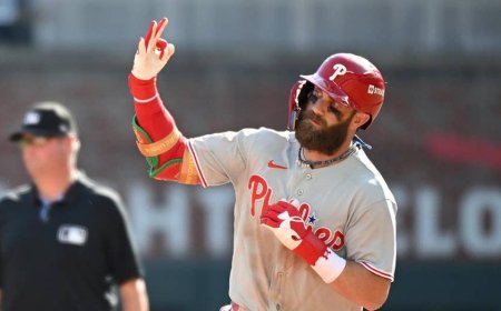 Phillies force Game 3 as Kyle Schwarber, Bryce Harper go back-to-back and Alec Bohm homers in 10th vs Braves