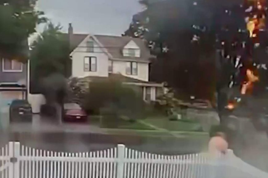 Staten Island man survives lightning strike caught on doorbell camera