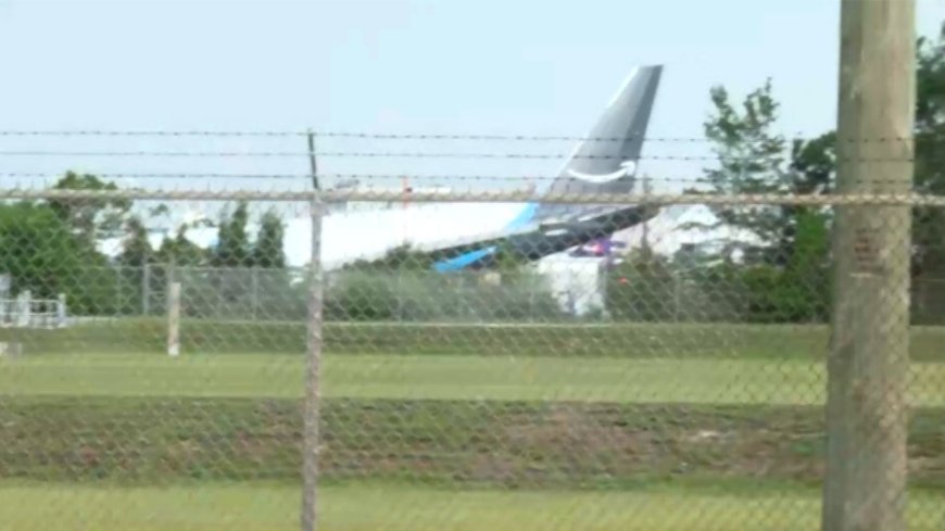 Amazon cargo plane overruns Miami airport runway and strikes 'multiple' vehicles; 5 dead, 5 injured