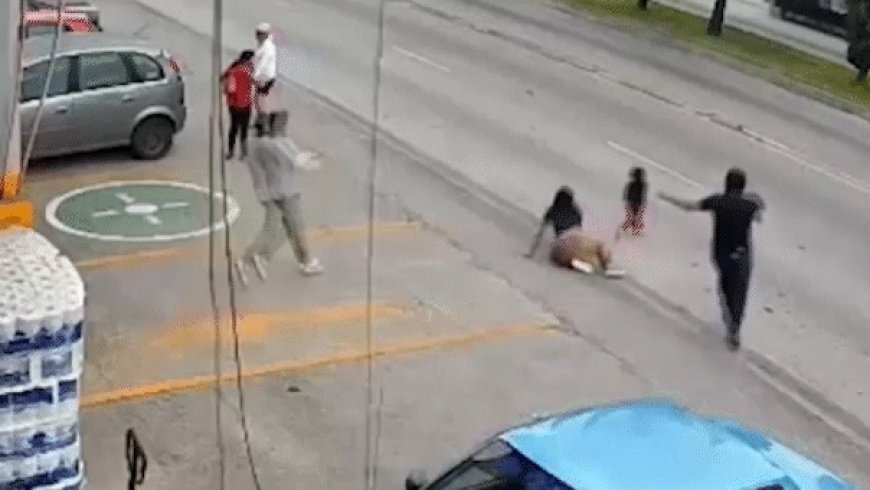 Video captures grocery store manager's daring rescue of toddler who ran into oncoming traffic