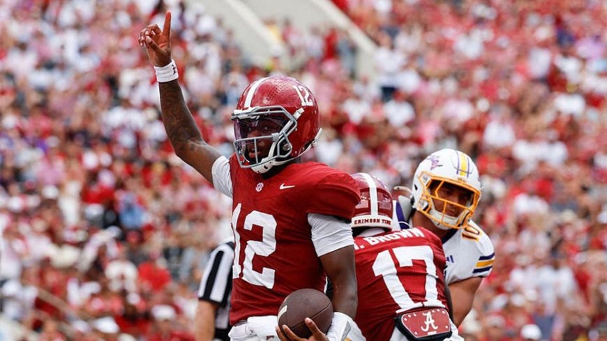First regular-season AP Top 25 poll features expected shuffling after shaky Week 1 of college football