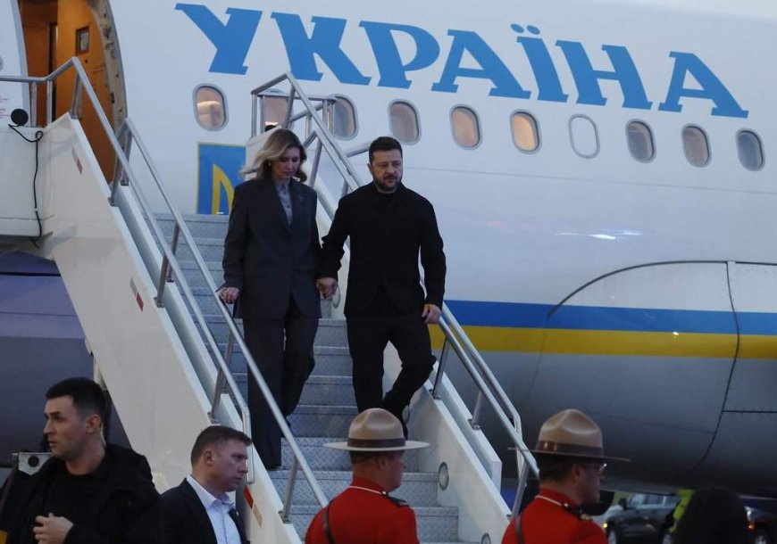 Zelenskyy arrives in Calgary ahead of Carney meeting