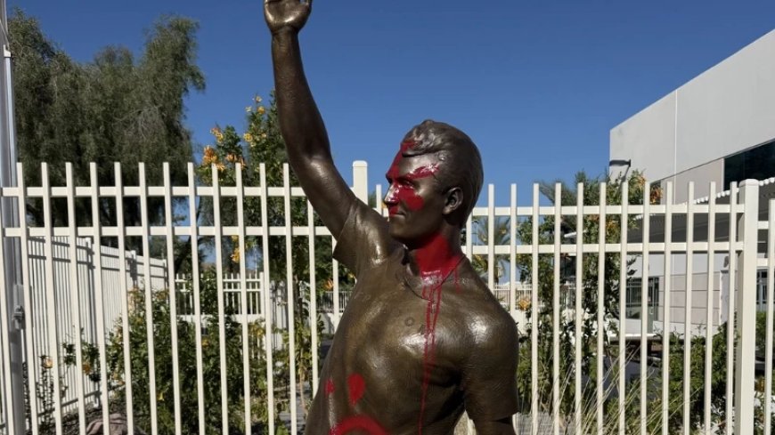 Charlie Kirk Statue Outside TPUSA HQ Vandalized Days after Installation
