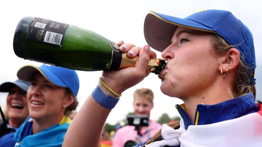 Europeans get last laugh with Solheim Cup victory after US team parties with beers a day early