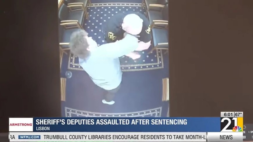 Insane Video: Criminal Breaks Handcuffs, Punches Sheriff’s Deputy, Bulldozes Second Officer & Runs Out Of Courthouse